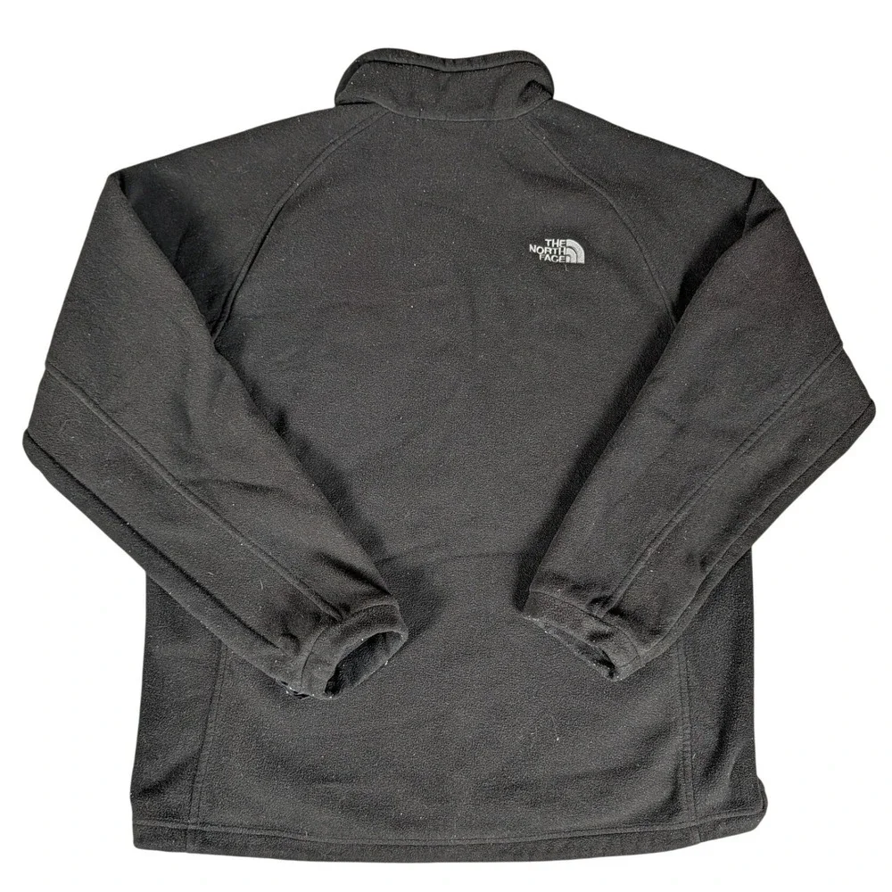 The‎ North Face TKA 100 Mens Full Zip Fleece Jacket Black Mock Neck Regular Fit